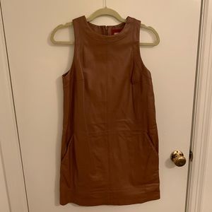 Anthropologie Leather Dress
